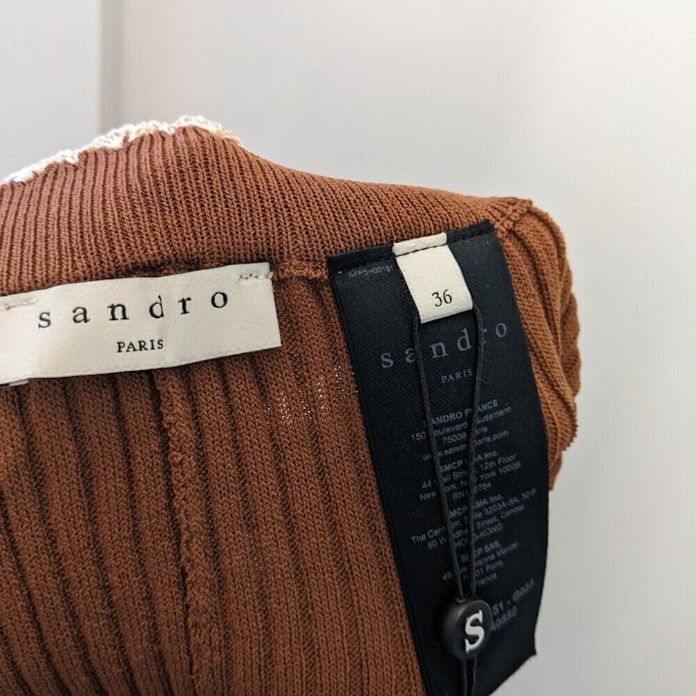 NWT SANDRO | Ribbed Knit Shorts - Picture 5 of 12